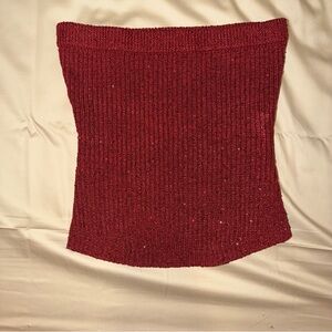 Tilly's Red Knit Crop Top
